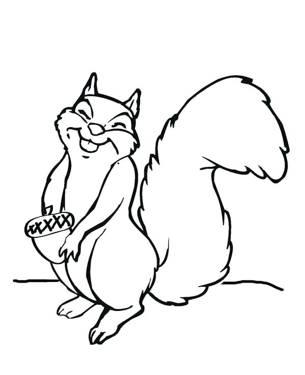 600x738 Coloring Pages Of Squirrels Coloring Page Free Coloring Pages
