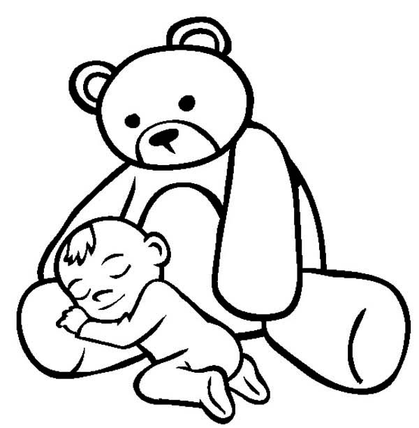 Baby Teddy Bear Coloring Pages