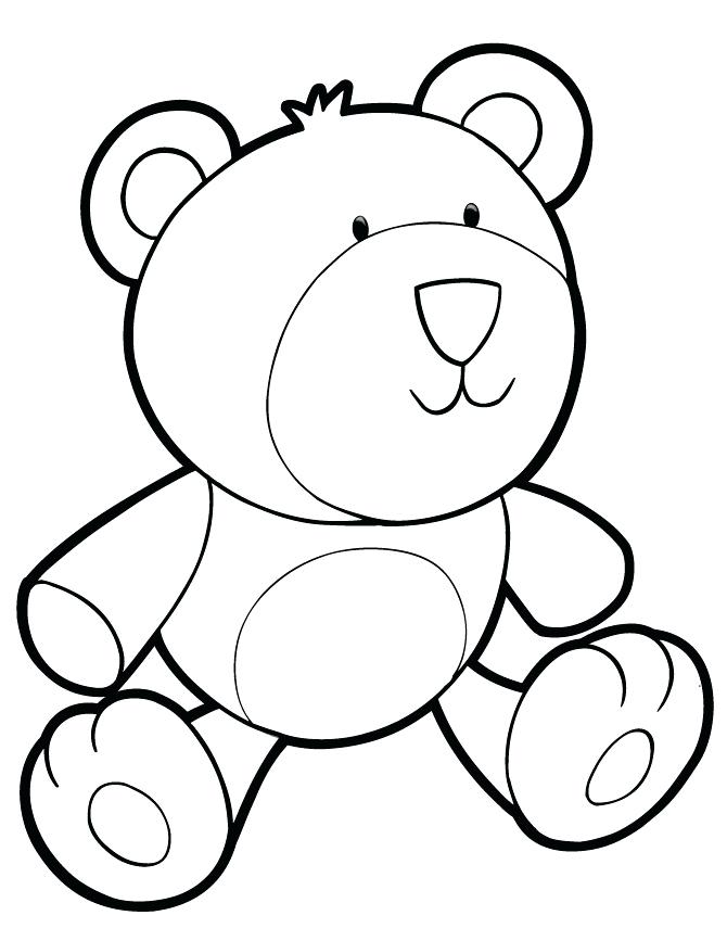 670x867 Cute Teddy Bear Coloring Pictures Pages For Kids Baby Coloring