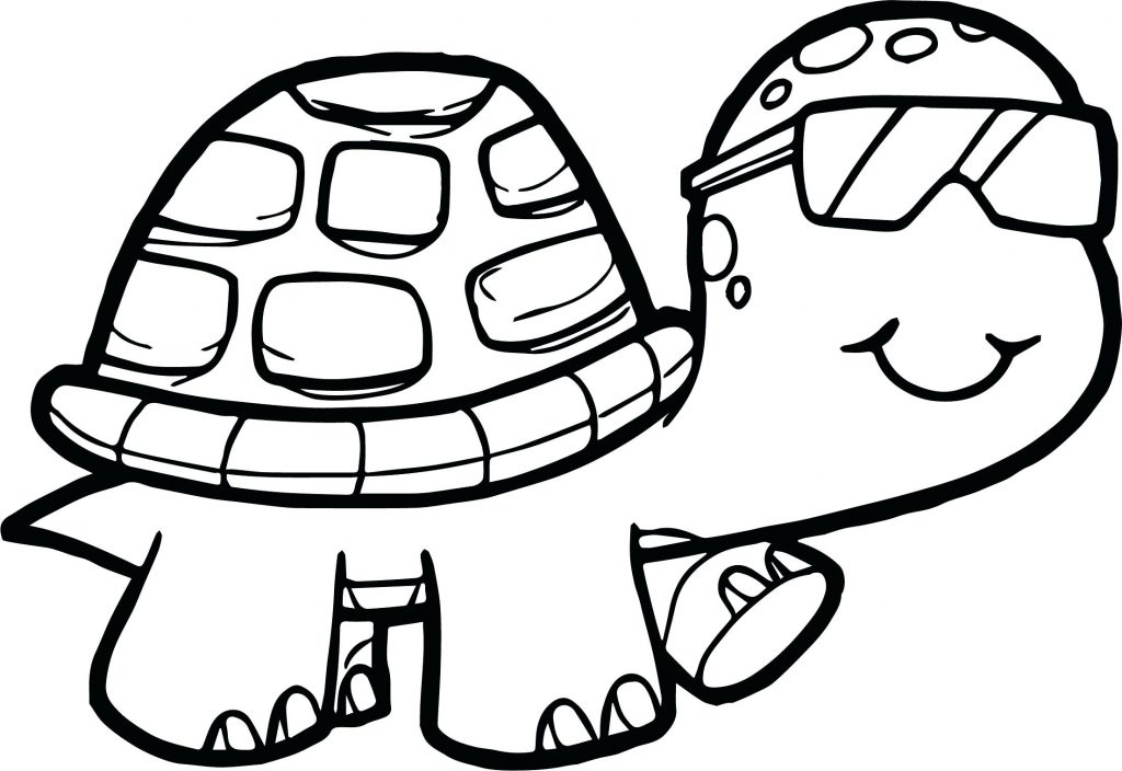1024x704 Coloring Page ~ Coloring Pages Turtle Glasses Tortoise Page