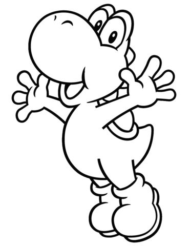 371x480 Yoshi Coloring Pages