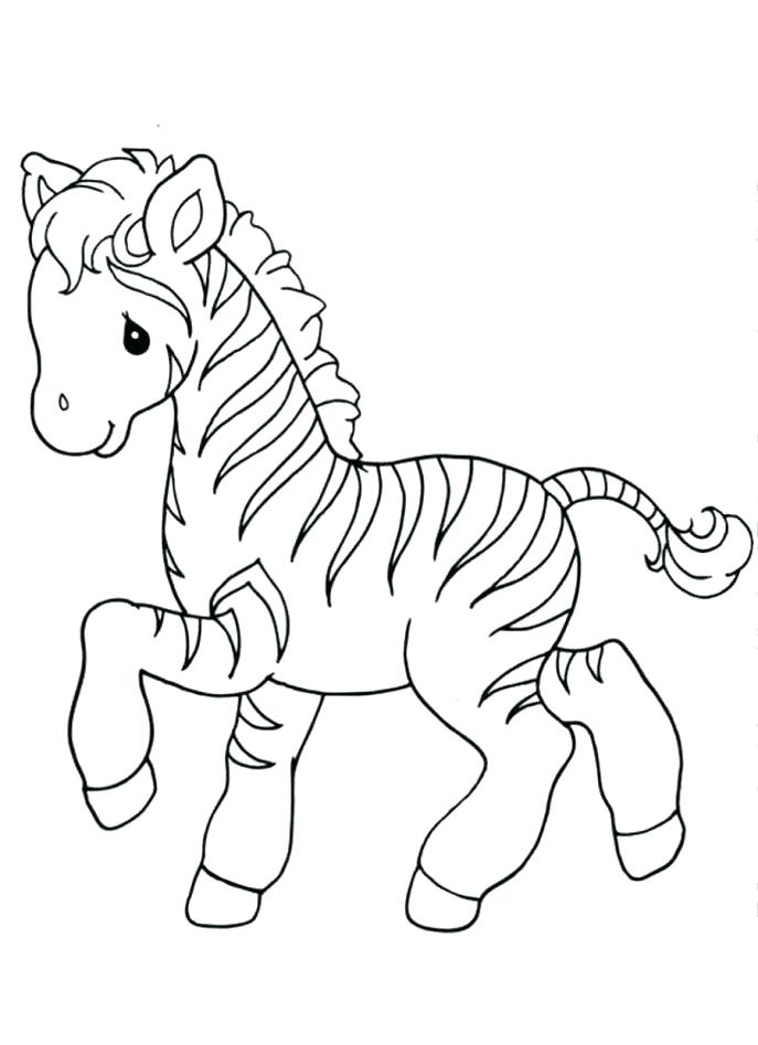 687x947 Cute Zebra Coloring Pages Baby Zebra Coloring Pages Medium Size