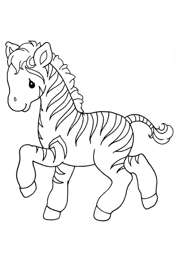 595x842 Baby Zebra Coloring Pages