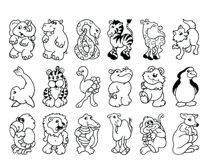 720x575 Zoo Animal Coloring Pages For Preschool Baby Zoo Animals Coloring