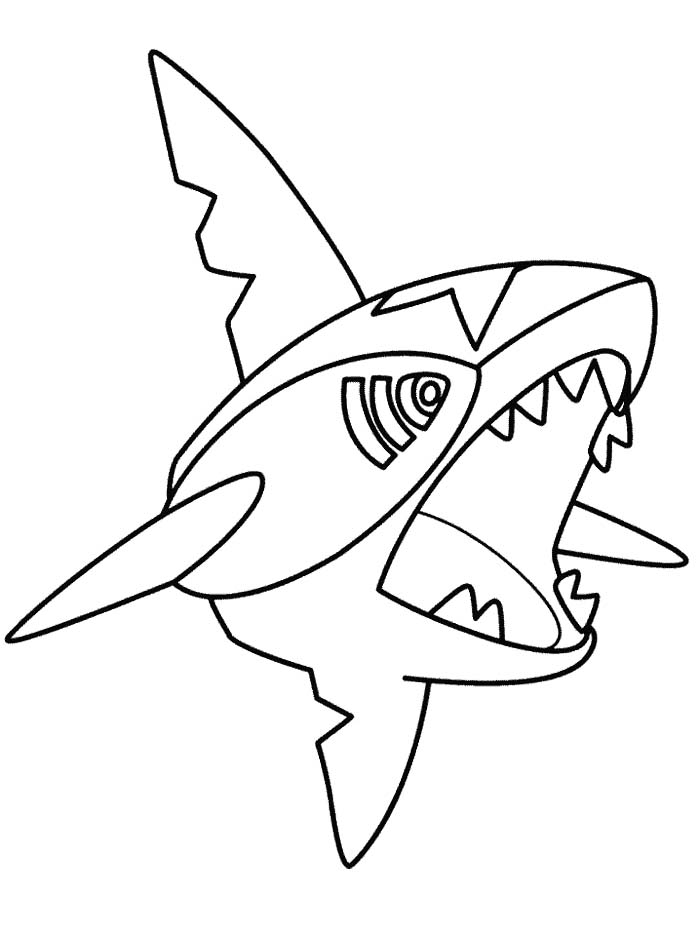 700x933 Sharpedo Pokemon Coloring Page Party Stuff Pokemon