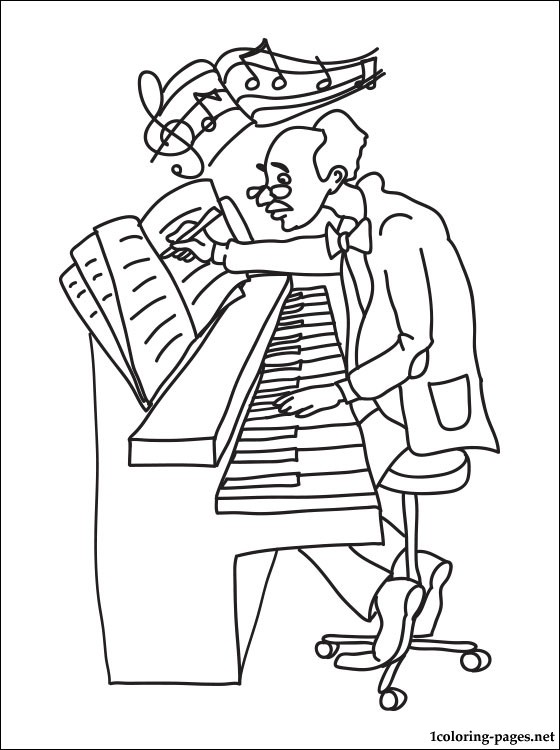 Bach Coloring Page