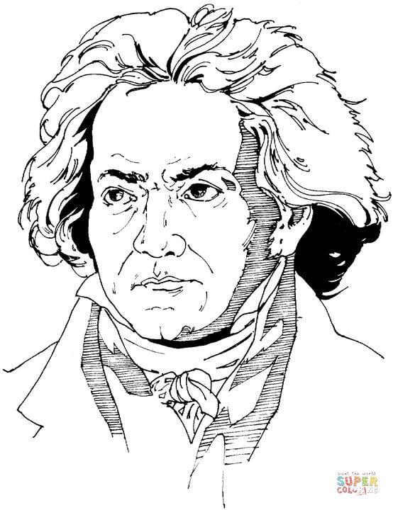 554x720 Composer Coloring Pages Ludwig Van Beethoven Coloring Page Free
