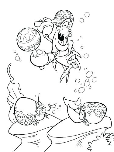 375x500 Or Ariel And Sebastian Coloring Pages