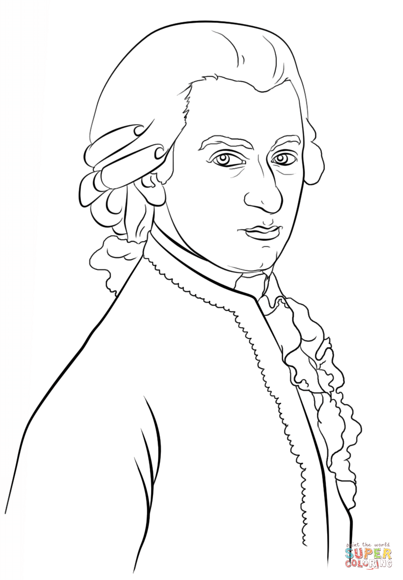 824x1186 Beethoven Coloring Page