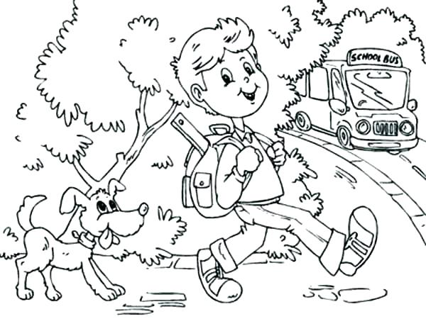 600x450 Free Back To School Coloring Pages Free School Bus Coloring Pages