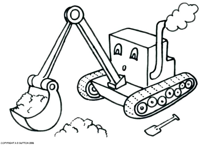 709x506 Digger Coloring Page