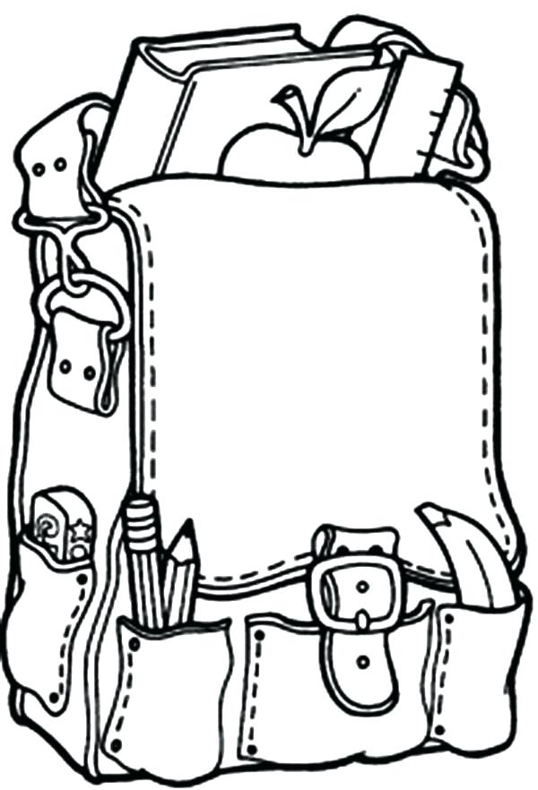 600x882 Backpack Coloring Pages Backpack Coloring Pages Printable Coloring
