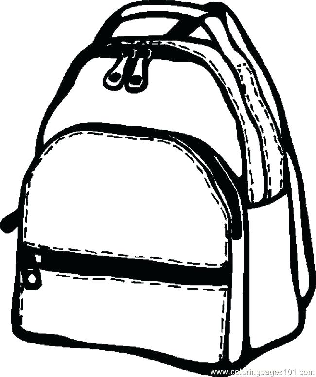 650x776 Backpack Coloring Pages Coloring Backpack Backpack Colouring Pages