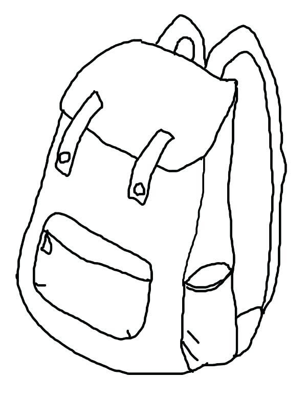 600x776 Backpack Coloring Sheets Printable Coloring How To Draw Backpack
