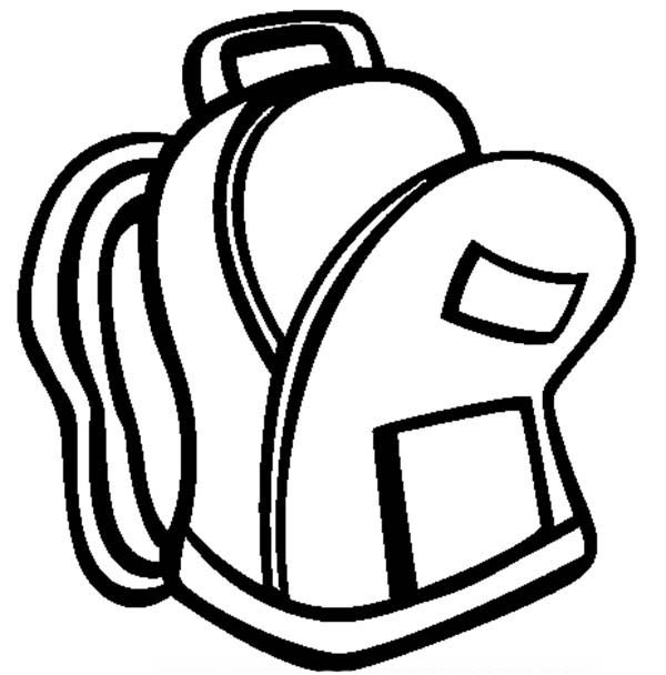 600x608 An Open Backpack Coloring Pages Best Place To Color