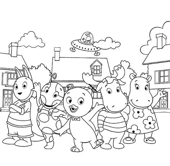591x576 Backyardigans Coloring Pages 360coloringpages