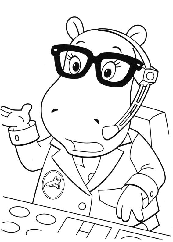 567x794 Tasha Wearing Glasses Coloring Page Coloring Pages