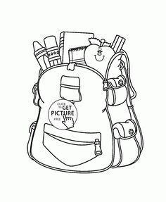 236x287 School Bag Coloring Page Coloring For Kids School