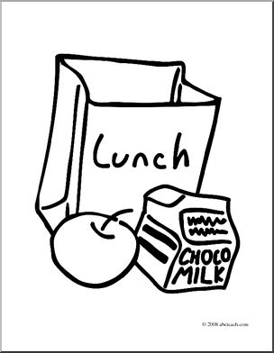304x392 Clip Art Lunch Bag (Coloring Page) I Abcteach