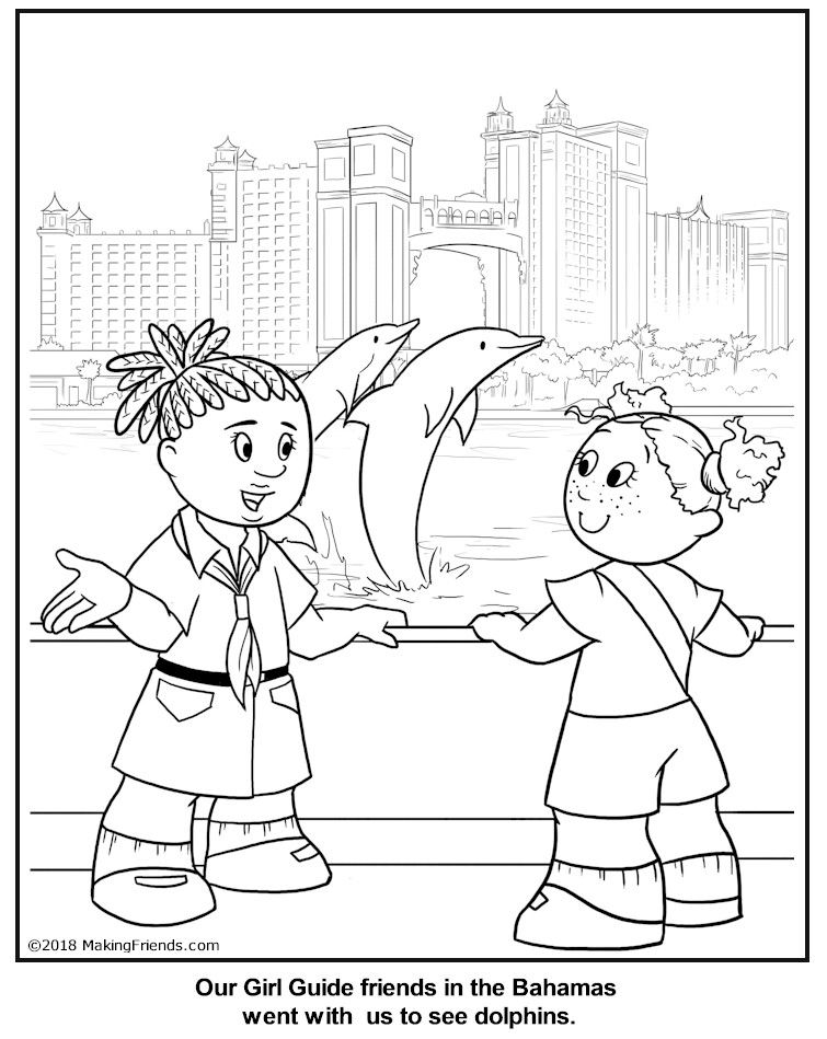 755x949 Bahamian Girl Guide Coloring Page Print Multiple Copies To Use As