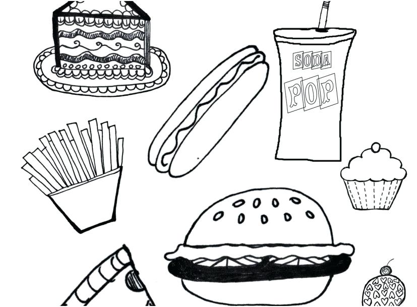 827x609 Healthy Foods Coloring Pages Healthy Food Coloring Pages Display