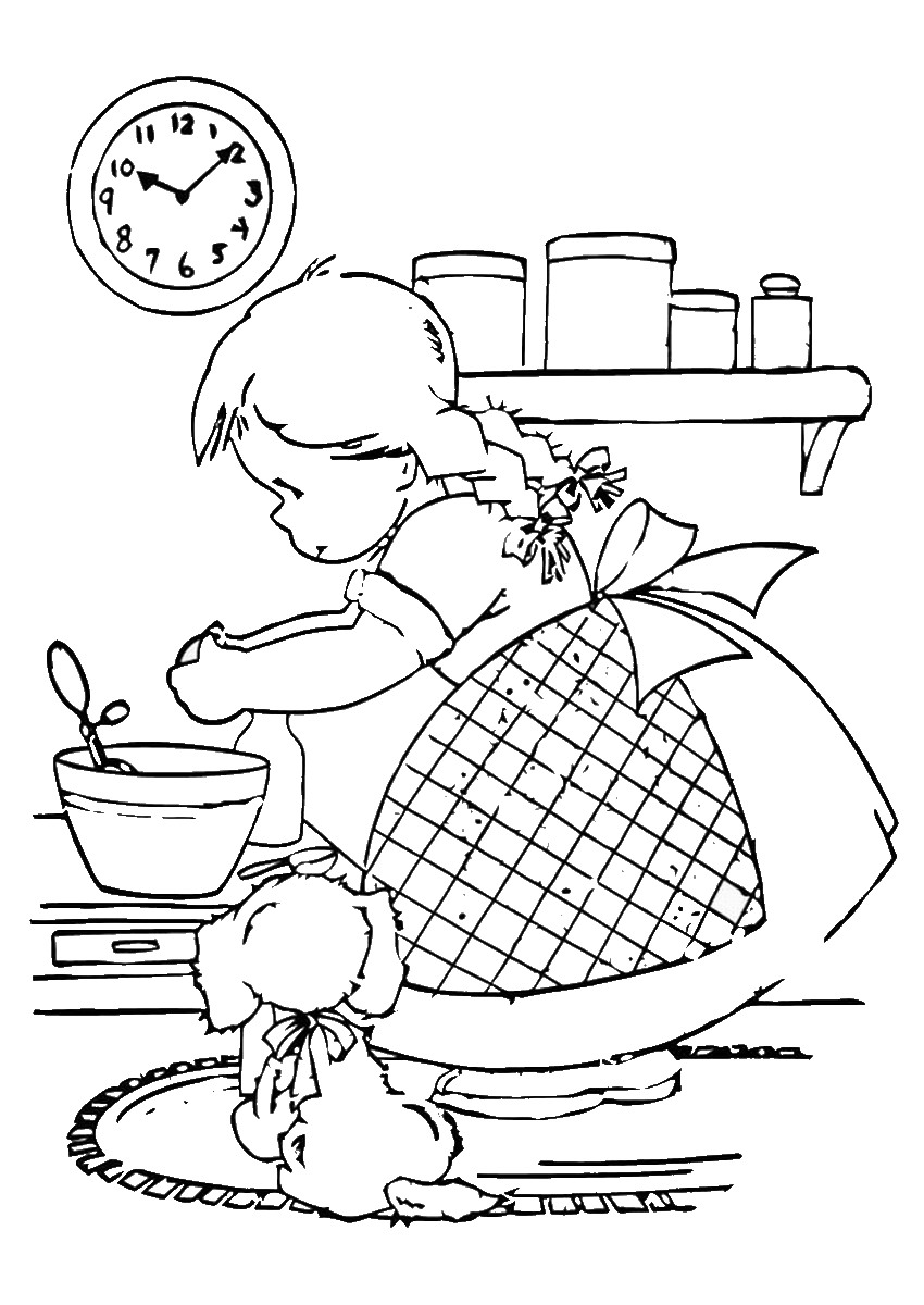 850x1200 Cooking Amp Baking Coloring Pages