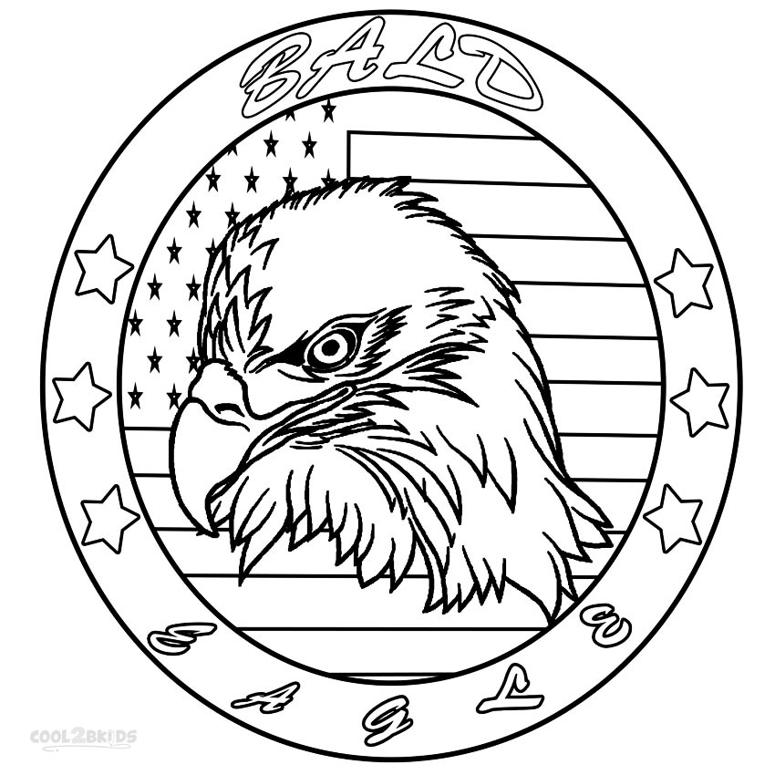 850x850 Printable Bald Eagle Coloring Pages For Kids Cool2bkids