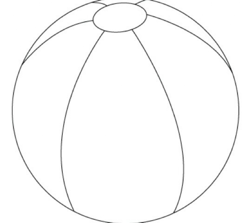 1024x910 Fine Design Beach Ball Coloring Page Printable Archives