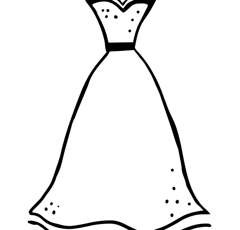 800x768 Dress Coloring Pages Coloring Page Of A Dress Printable Formal