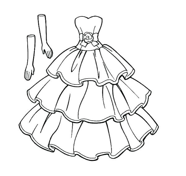 600x569 Dress Coloring Pages Trend Dresses Coloring Pages Online Girls