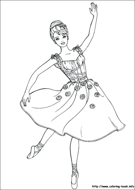 521x730 Barbie Ballerina Coloring Pages Barbie Becoming Beautiful