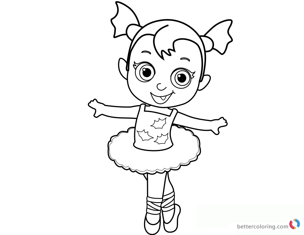 990x765 Vampirina Coloring Pages Baby Ballerina