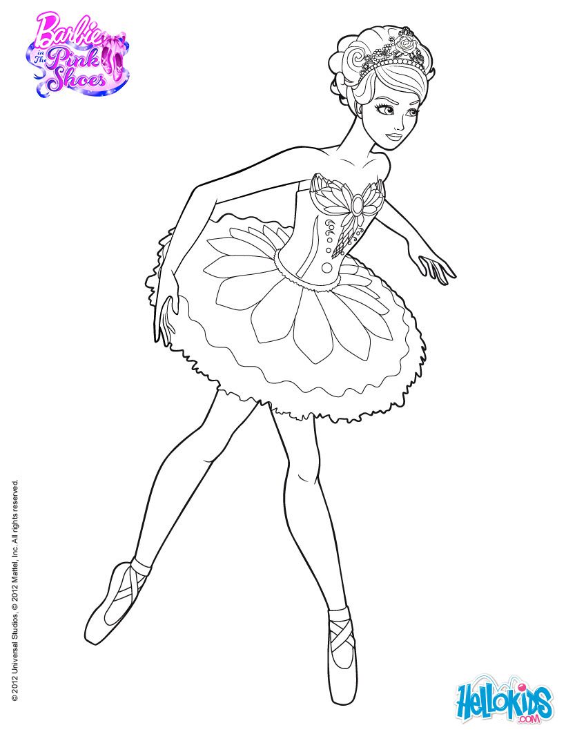 820x1060 Giselle Main Character Of The Ballet Barbie Printable Coloring