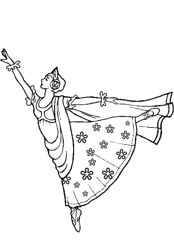 600x850 Ballerina Coloring Pages For Christmas