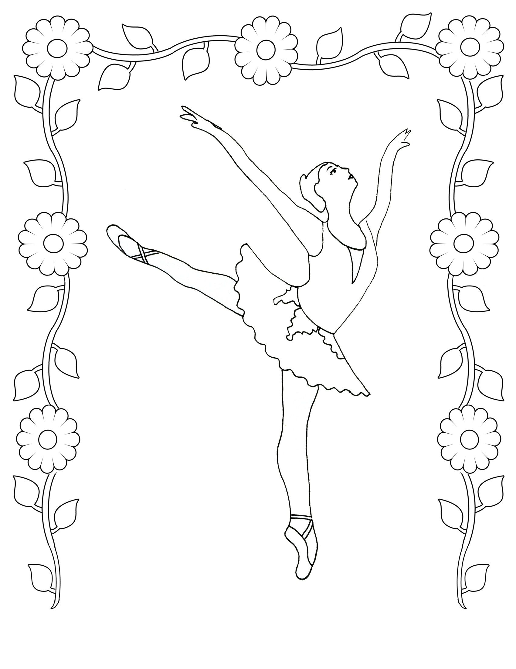 1700x2200 Coloring Pages Realistic Ballet Colouring Pages Angelina Ballerina