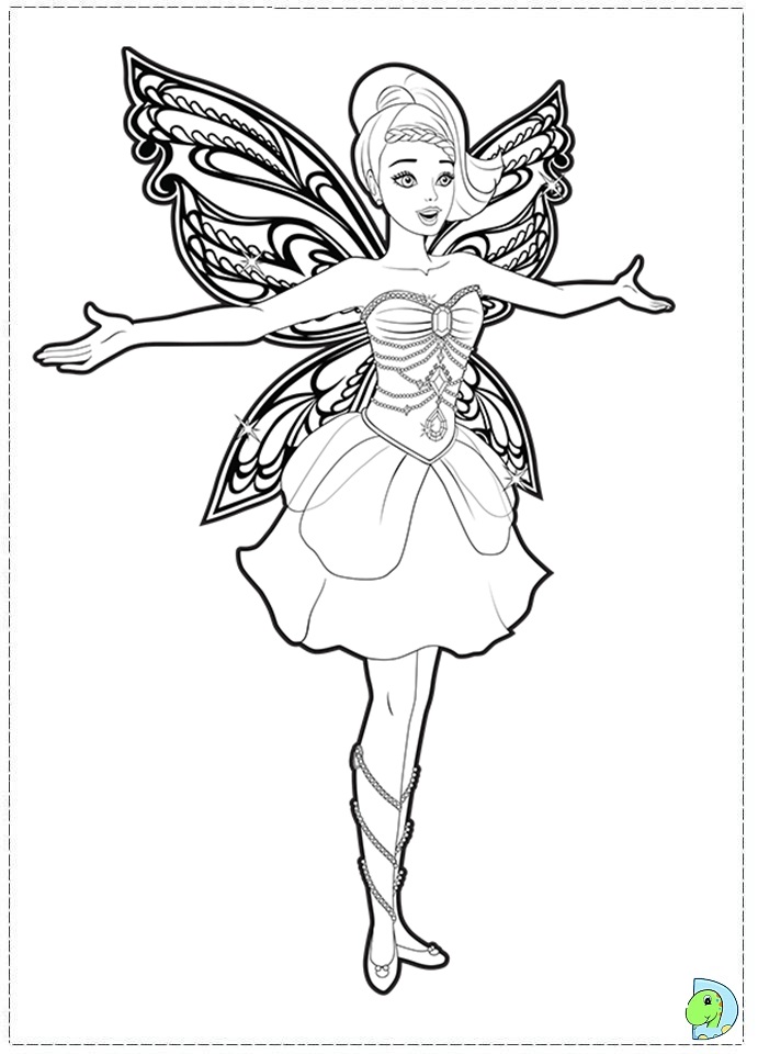 691x960 Barbie Fairy Coloring Pages 8