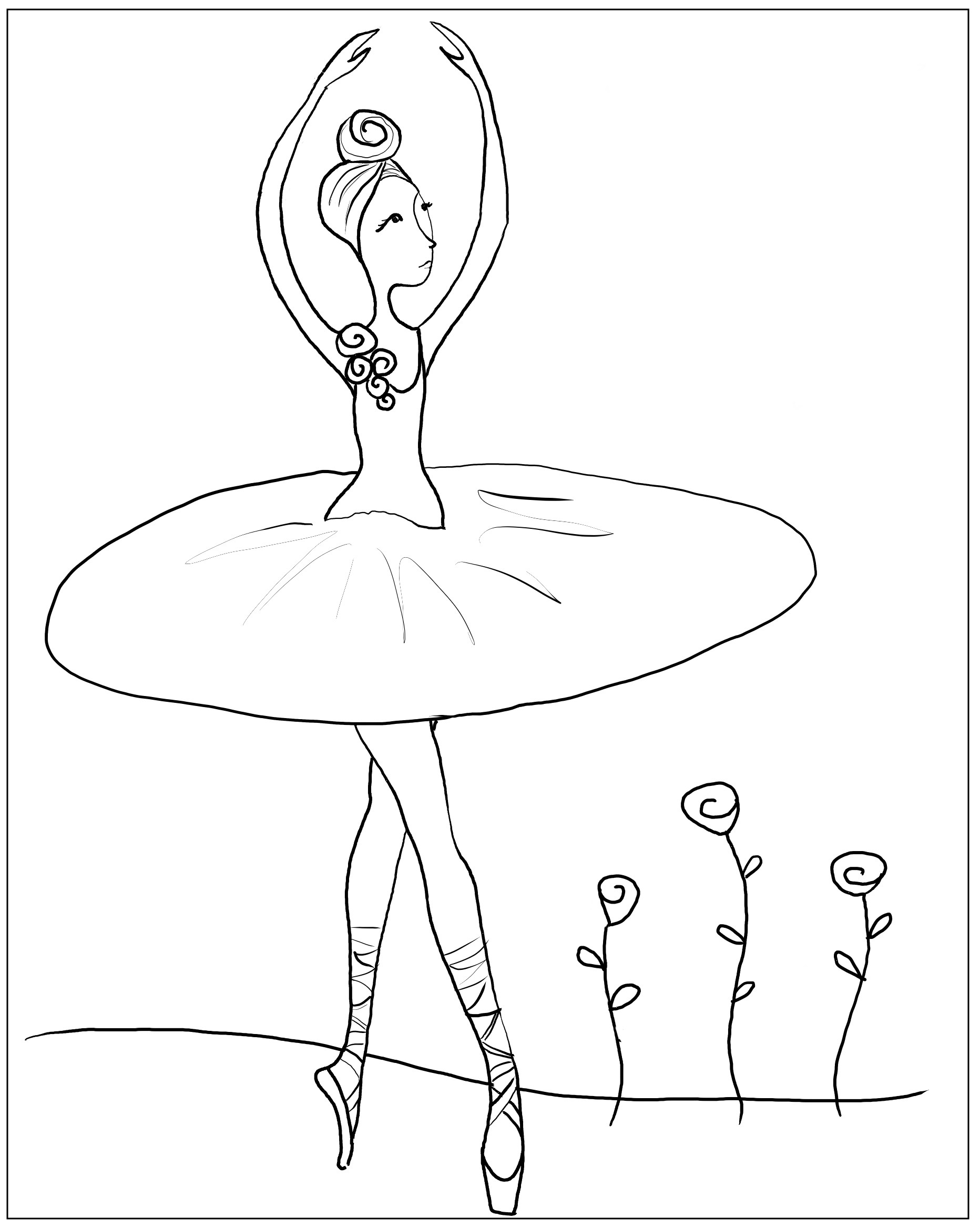 1864x2336 Ballerina Coloring Page Free Printable Pages Adorable Balerina
