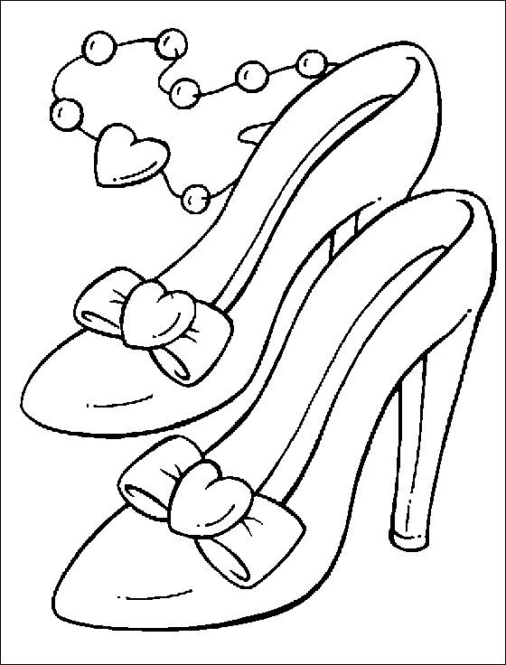 560x736 Princess Shoes Coloring Pages