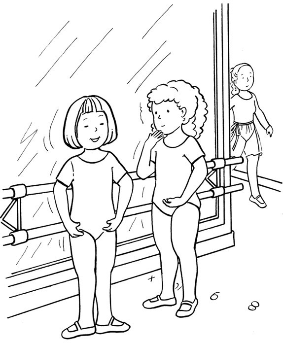 574x696 Ballet Coloring Pages Ballet Positions Coloring Pages Kids