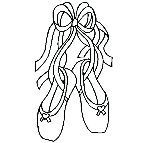 600x600 Pointe Shoes Coloring Pages Ballet Shoes Colouring Pages