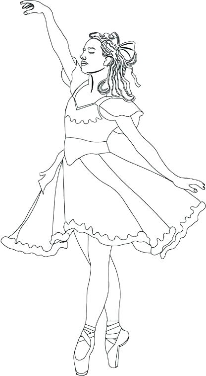 416x756 Coloring Pages Of Ballerinas Free Ballerina Coloring Pages Ballet