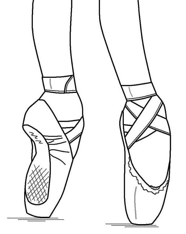 640x803 Pointe Ballet Ballerina Shoes Coloring Pages Shoes Coloring Page