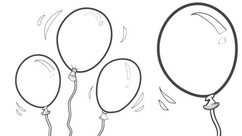 Balloon Coloring Pages