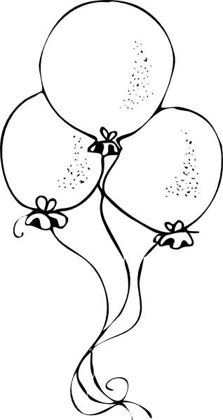 318x598 Balloons Coloring Page For Kids