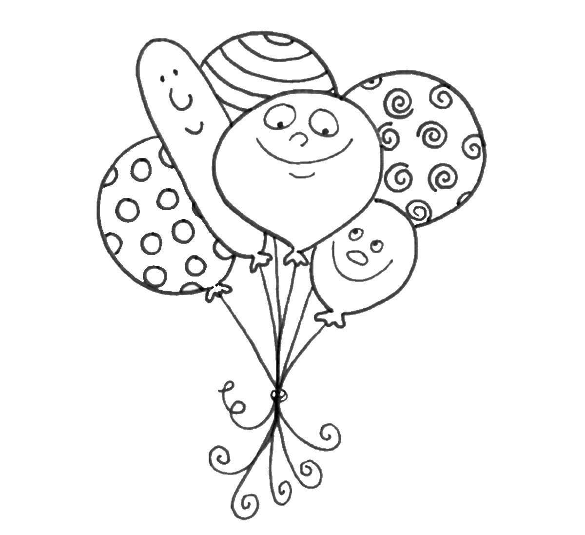 1200x1097 Balloons Coloring Pages