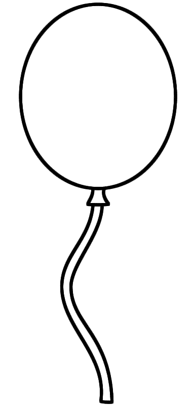 383x800 Balloons Coloring Pages