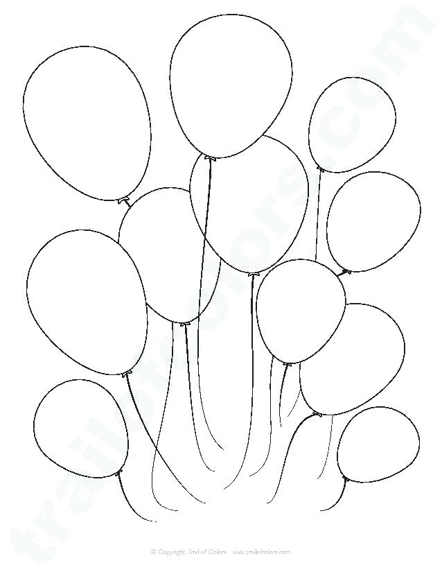 638x825 Coloring Pages Of Balloons A Bunch Of Balloons Coloring Page