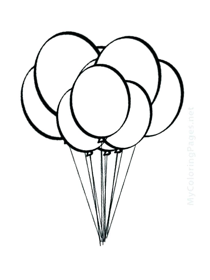 728x971 Balloon Coloring Page Coloring Pages Of Balloons Balloon Coloring