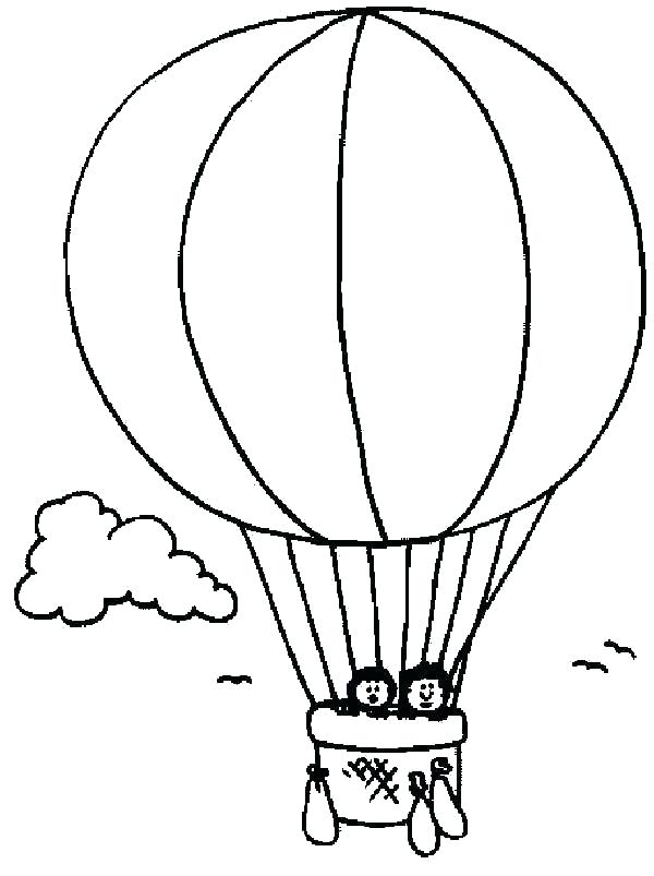 600x803 Hot Air Balloon Coloring Page As Well As Printable Pictures