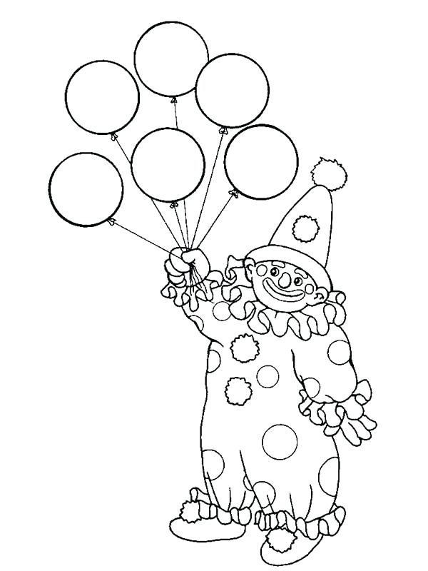 600x800 Balloon Coloring Pages The Clown Has Six Balloon Coloring Page Hot